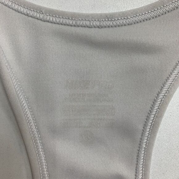 Nike Sports Bra Women XS Extra Small Snow Gray Dri Fit Unpadded Racerback Swoosh - Picture 10 of 12